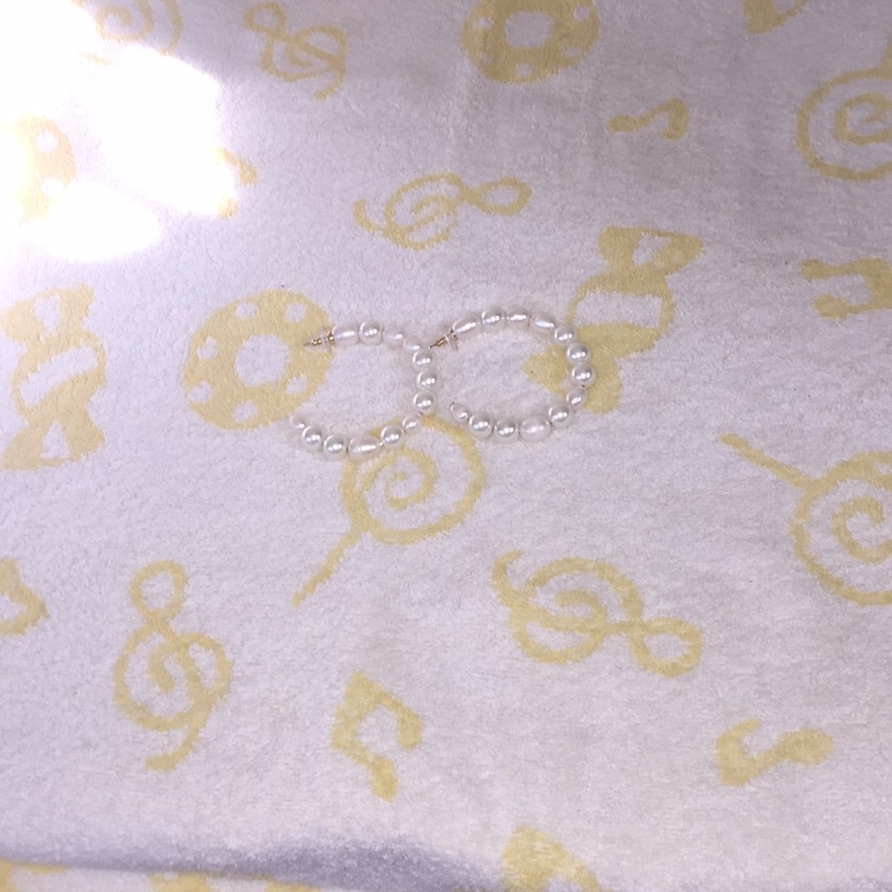 Pearl Hooped Earrings